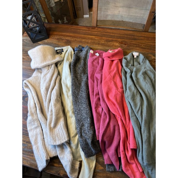 Cashmere Crafters Lot of 7 Flawed Sweaters 3 Pounds for Crafting & Art - Picture 2 of 10
